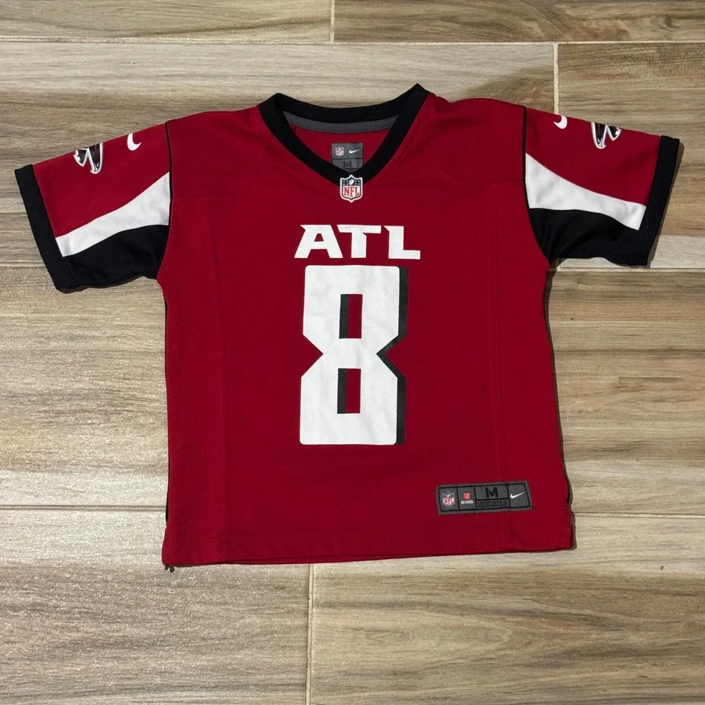 Nike Atlanta Falcons Kyle Pitts 8 NFL Jersey Red Kids Medium 5/6 Football